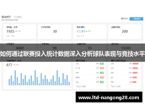 如何通过联赛投入统计数据深入分析球队表现与竞技水平